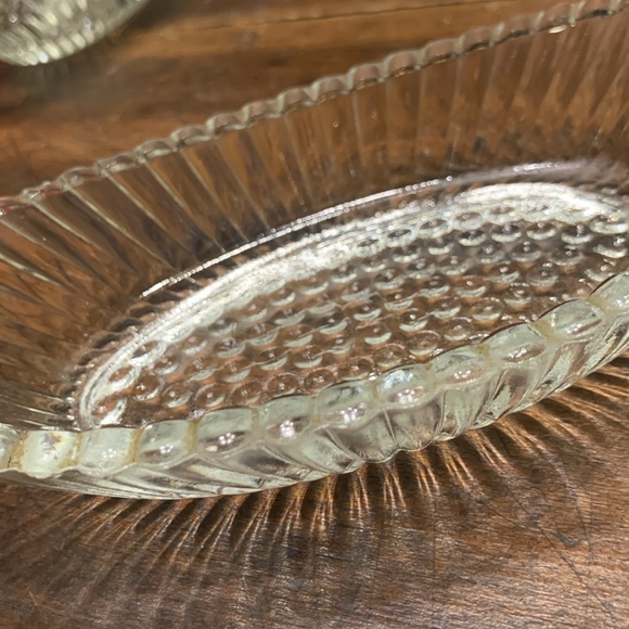 40’s-50’s 3 JEANETTE RIBBED DEPRESSION GLASS BANANA SPLIT DISHES - Picture 2 of 12
